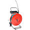 Premium X dispenserwagen, voor omsnoeringsband met kern Ø 406 mm, 4 wielen, met wielrem &amp; draadstang, staal, rood-zwart
