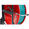 Premium X dispenserwagen, voor omsnoeringsband met kern Ø 406 mm, 4 wielen, met wielrem &amp; draadstang, staal, rood-zwart