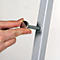 Presentatie ezel - aluminium - B 536 x D 309 x H 1500 mm - inklapbare poten- grijs