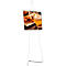 Presentatie ezel - aluminium - B 536 x D 309 x H 1500 mm - inklapbare poten- wit