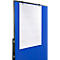 Blauw flipover met een leeg wit papierblok eraan.