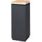 Presentatiezuil, 1 schap, tot 30 kg, D 350 x H 1190 mm, eiken met kopse snede/Plexiglas, mat zwart