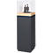 Presentatiezuil, 1 schap, tot 30 kg, D 350 x H 1190 mm, eiken met kopse snede/Plexiglas, mat zwart