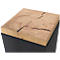 Presentatiezuil, 1 schap, tot 30 kg, D 350 x H 1190 mm, eiken met kopse snede/Plexiglas, mat zwart