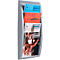Présentoir mural Quickfit, 4 compartiments, format A4, coloris aluminium