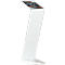 Présentoir sur pied - plexiglas - l. 220 x P 300 x H 850 mm - blanc