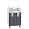 Presse à balles HSM V-Press 60, manuelle, 3 cerclages en croix pour balles jusqu'à 40 kg, avec roues pivotantes &amp; fixes