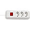 Prise multiple brennenstuhl® cleverLINE, 3x, jusqu'à 2300 W, avec interrupteur éclairé, IP20, longueur du câble 1,5 m, plastique, blanc
