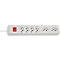 Prise multiple brennenstuhl® cleverLINE, 4+2 fois, jusqu'à 2300 W, avec interrupteur éclairé, IP20, longueur du câble 2 m, plastique, blanc