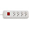 Prise multiple brennenstuhl® cleverLINE, 4x, jusqu'à 2300 W, avec interrupteur éclairé, IP20, longueur du câble 1,5 m, plastique, blanc