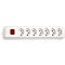 Prise multiple brennenstuhl® cleverLINE, 7x, jusqu'à 2300 W, avec interrupteur éclairé, IP20, longueur du câble 2 m, plastique, blanc