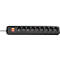 Prise multiple brennenstuhl® cleverLINE, 9x, jusqu'à 2300 W, avec interrupteur éclairé, IP20, longueur du câble 2 m, plastique, noir