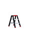 Professional Topline trapladder, 2-zijdig, alu, 2 x 3 treden
