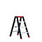 Professional Topline trapladder, 2-zijdig, alu, 2 x 4 treden