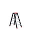 Professional Topline trapladder, 2-zijdig, alu, 2 x 5 treden