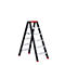 Professional Topline trapladder, 2-zijdig, alu, 2 x 6 treden