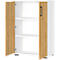 Profi 2.0 archiefkast, 2 legborden, 3 OH, B 800 x D 400 x H 1230 mm, Eiken kleinzoon/wit