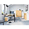 Profi 2.0 bureau, elektrisch in hoogte verstelbaar, B 1400 x D 800 x H 710 - 1190 mm, Eiken kleinzoon/zwart