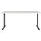 Profi 2.0 bureau, mechanisch in hoogte verstelbaar, B 1800 x D 800 x H 700 - 800 mm, lichtgrijs/zwart