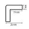 Profilé de protection d'angle Durable C19, rectangulaire, pour l'intérieur &amp; l'extérieur, surface adhésive de chaque côté 19 mm, L 1000 x l 26 mm, mousse PU, jaune/noir