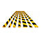 Profilé de protection d'angle Durable C25R, semi-circulaire, pour l'intérieur &amp; l'extérieur, surface adhésive de chaque côté 25 mm, L 1000 x l 40 mm, mousse PU, jaune/noir