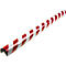 Profilé de protection d'angle type A+, unité de 1 m, rouge/blanc réfléchissant