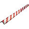 Profilé de protection d'angle type H+, unité de 1 m, rouge/blanc réfléchissant