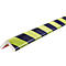 Profilés de protection d'angle type H, rouleau de 5 m, jaune/noir, réfléchissant à la lumière du jour