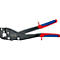 Schwarze Knipex-Crimpzange mit roten und blauen Griffen. Aufschrift: Knipex 90 42 340.