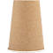Gobelet en papier brun, bord blanc. Conique.