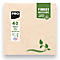 Hellbraune Papierserviettenpackung mit Text: PRO nappe, 40 Servietten, 38x38 cm, 2-fach gefaltet. Grünes Label: FIBRES RECYCLEES.