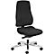Prosedia Bürostuhl LEANOS V ERGO, Synchronmechanik, ohne Armlehnen, ergonomische Rückenlehne, schwarz/alupoliert