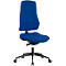 Prosedia bureaustoel LEANOS V KOMFORT, synchroonmechanisme, zonder armleuningen, hoge rugleuning, knierol, blauw/zwart