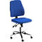 Prosedia bureaustoel YOUNICO PLUS 8, synchroonmechanisme, zonder armleuningen, halfhoge rugleuning, aluminium gepolijst/blauw