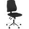 Prosedia bureaustoel YOUNICO PLUS 8, synchroonmechanisme, zonder armleuningen, halfhoge rugleuning, aluminium gepolijst/zwart