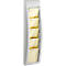 Prospektwandhalter Paperflow Quickfit, 5 Fächer im Format DIN 1/3 A4, B 168 x T 95 x H 650 mm, Polystyrol, grau