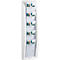 Prospektwandhalter Paperflow Quickfit, 5 Fächer im Format DIN 1/3 A4, B 168 x T 95 x H 650 mm, Polystyrol, weiß