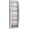 Prospektwandhalter Paperflow Quickfit, 5 Fächer im Format DIN A5, B 228 x T 95 x H 650 mm, Polystyrol, grau