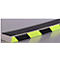 Protección de superficies tipo D, pieza de 1 m, amarillo/negro, fluorescente de día