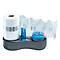 Packaging machine with roll, air cushions and blue elements. Inscription: AirWave.