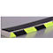 Protection de surface type D, unité de 1 m, jaune/noir, réfléchissant à la lumière du jour