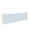 Protection visuelle de bureau, pour tables l. 1600 mm, panneau perforé, alu argent