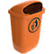 Prullenbak voor buiten, polyetheen, 50 liter, DIN 30713, oranje oranje