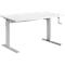 Puesto para trabajo sentado/de pie, mesa de manivela estándar, ajustable en altura, An 1200 mm, gris lum./alu. bl.