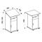 Pupitre Melta, mobile, réglable en hauteur/inclinable, 1 compartiment ouvert, 1 tiroir verrouillable, 2 compartiments avec porte, L 600 x P 500 x H 1090-1200 mm, bois, noir
