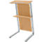 Pupitre SSI Schäfer, tube d'acier/panneau de particules, L 590 x P 620 x H 1120/1060 mm, hêtre