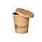 Pure Papstar snack potjes, 120 ml, Ø 60 x 66 mm, composteerbaar, karton, bruin, 50 stuks