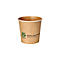 Pure Papstar snack potjes, 90 ml, Ø 60 x 58 mm, composteerbaar, karton, bruin, 50 stuks
