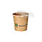 Pure Papstar snack potjes, 90 ml, Ø 60 x 58 mm, composteerbaar, karton, bruin, 50 stuks