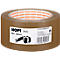 Roll of brown adhesive tape with the label "NOPI PVC", product information label.